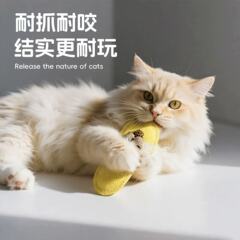 宠物玩具丝瓜络拖鞋猫咪洁齿啃咬磨牙木天蓼耐咬小猫幼猫自嗨解闷