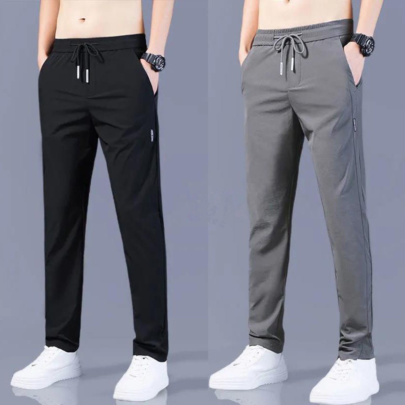 Silk summer ultra thin sports breathable quick dry casual trousers