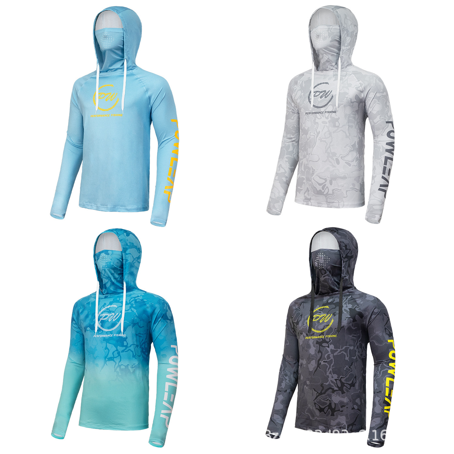 遮面垂钓防晒衣男女夏季冰丝超薄透气吸湿排汗钓鱼服上衣厂家批发