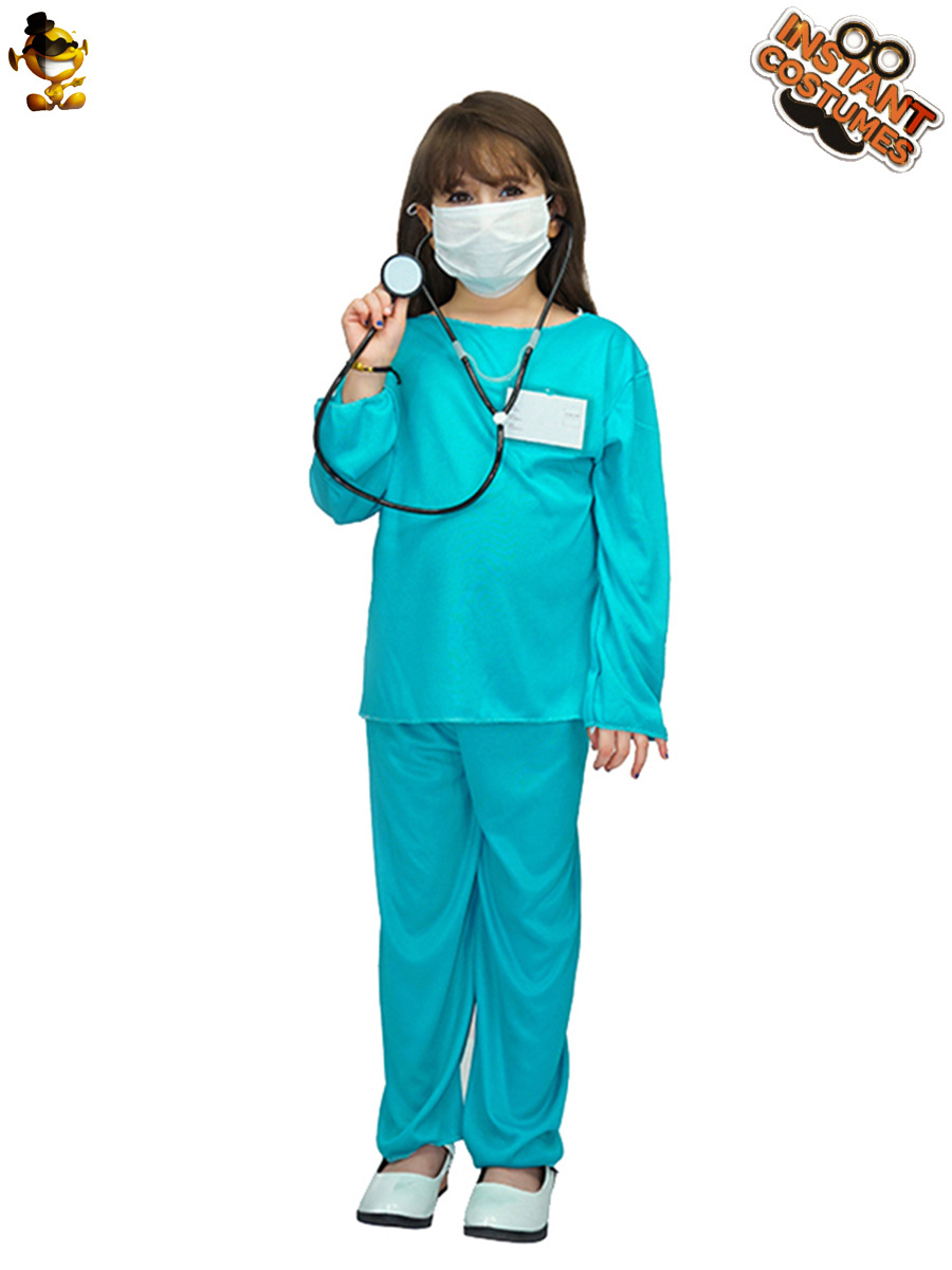 Niña DE LOS NIÑOS vestido quirúrgico partido traje etapa traje mascarada partido traje Cosplay traje