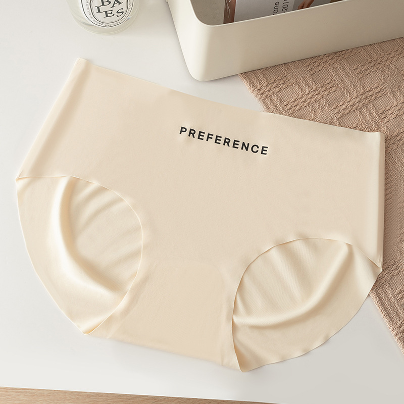 Seda de hielo que no deja marcas señoras cintura media algodón puro antibacteriano entrepierna nude niña estilo deportivo simple yoga mujeres pantalones triangulares internos