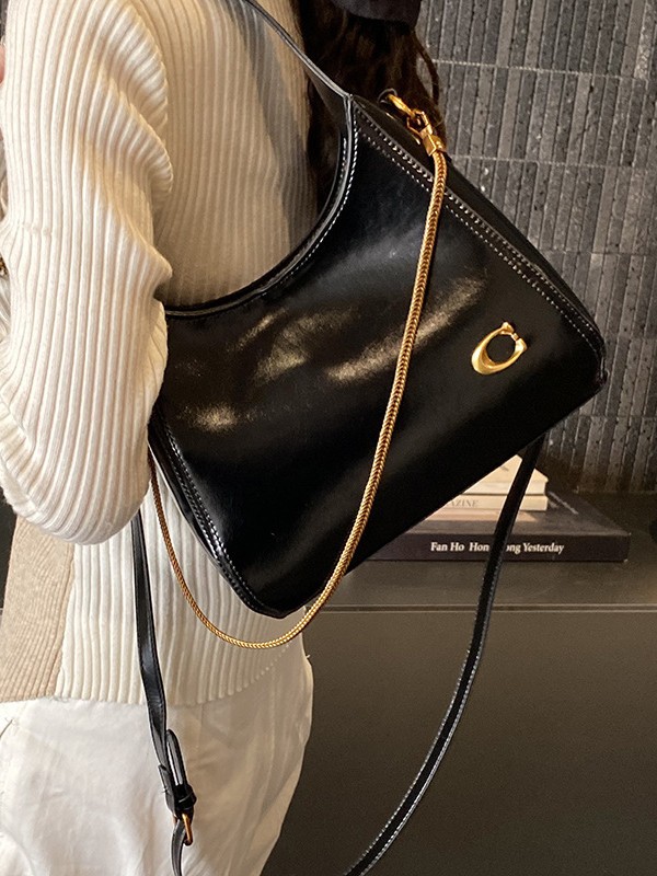 Bolsa de hombro Europa y América primavera y verano nuevo estilo perezoso bolso de brazo de viaje versátil de gran capacidad bolso de hombro de color sólido bolso de mujer