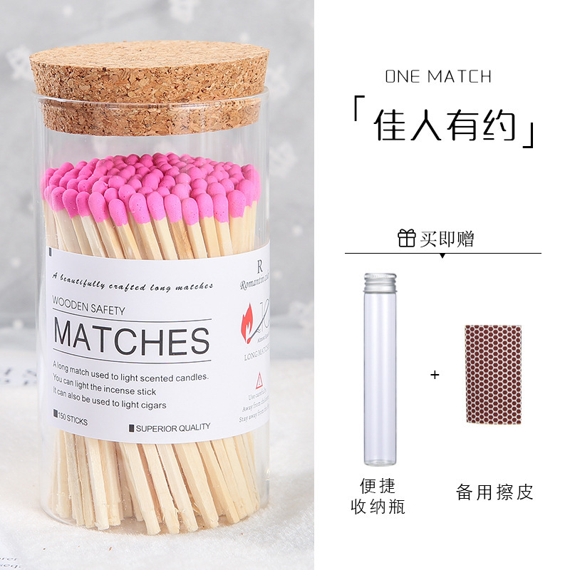 Velas de aromaterapia, fósforos de mango largo especiales, botellas de fósforos de colores al por mayor, materiales de fuego antiguos, versión extendida de alto valor