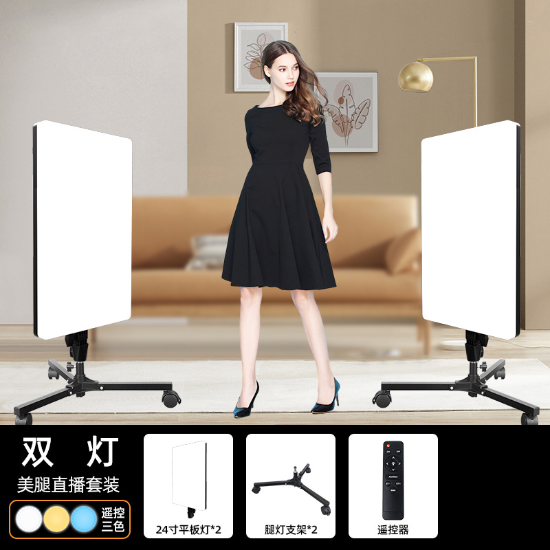 (Soporte de lámpara de piso de lámpara de pierna profesional de 90W24 pulgadas) * 2 juegos