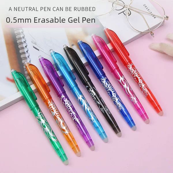 Cross-Border Hot Selling Colorful Erasable Gel Pen 0.5 Erasable Pen Primary School Student Learning Set Stationery Supplies Wholesale