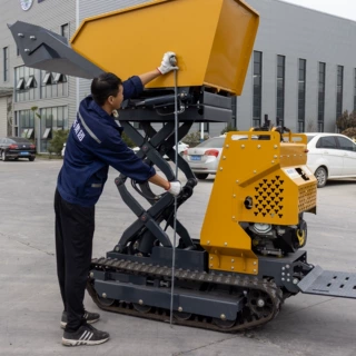 工厂履带小型液压装载机铲车 载重500KG翻斗车铲车履带运输翻斗车