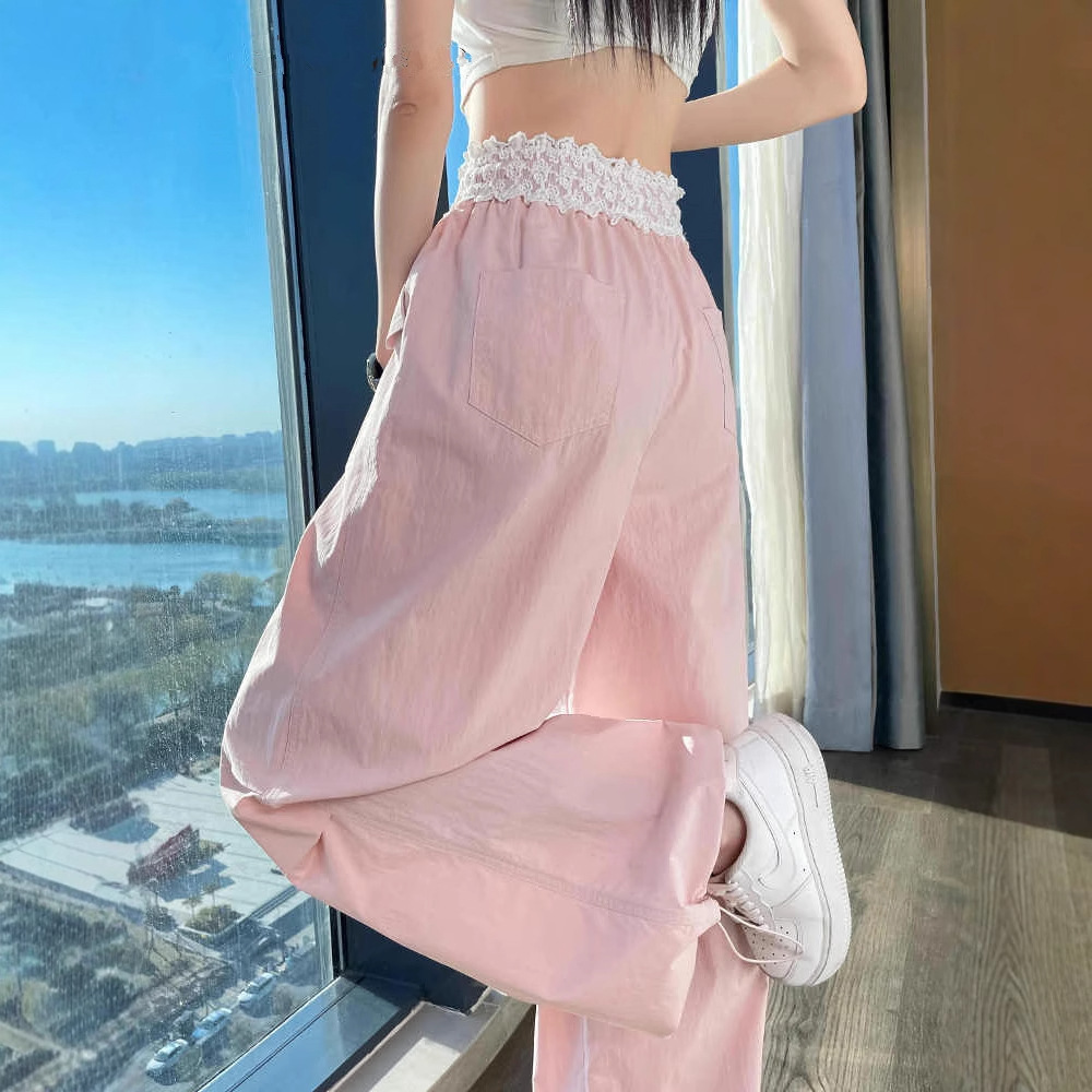 Pantalón de encaje tiro alto