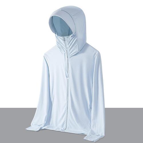 UPF50 ice silk large-brimmed sun-protective clothing with the same style as Jiao's, ultra-thin and breathable for men and women, fishing sun protection clothing, UV protection