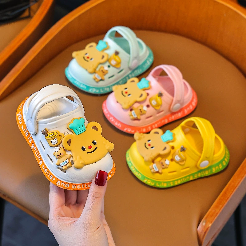 Детские пещерные туфли Летние девочки 3-6 лет милые мягкие подошвы нескользящие наружные детские пляжные туфли EVA Baby Тапочки