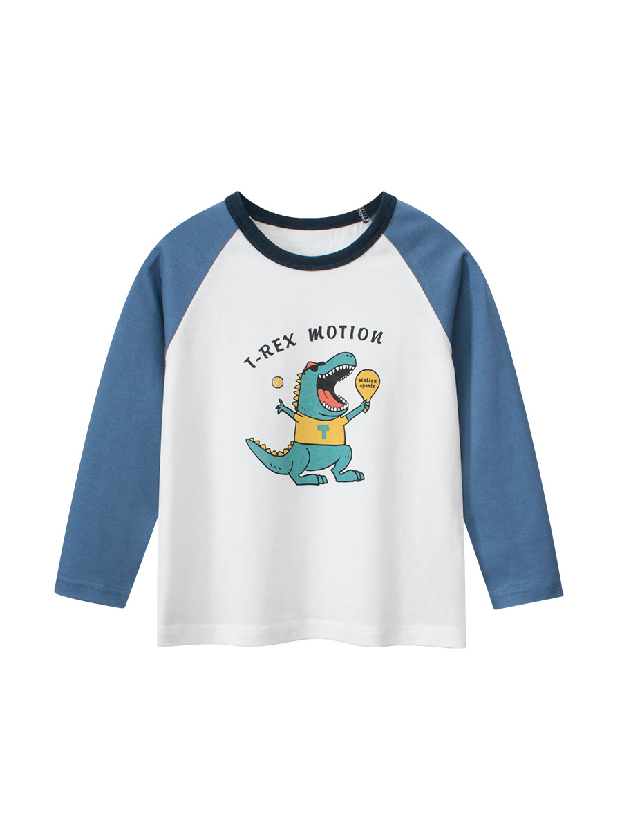 27 niños ropa de niños de comercio exterior Camiseta de manga larga para niños 2023 otoño nueva camisa de fondo para niños ropa de bebé al por mayor