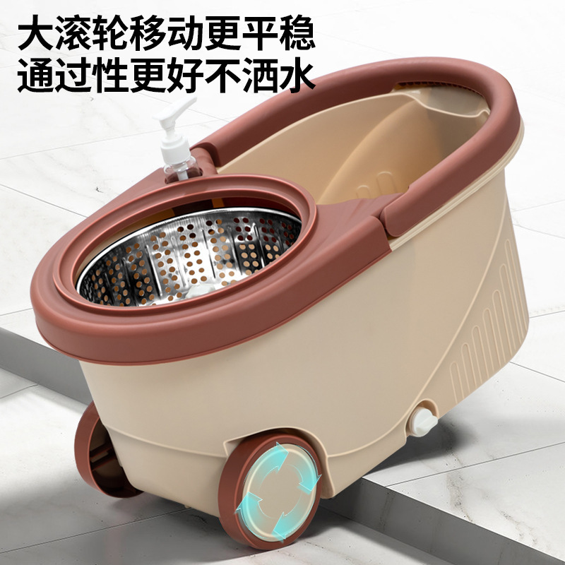 レイジーダブルドライブスイングドライハンズフリーモップ大型家庭用回転モップバケツセットモップバケツ卸売|undefined