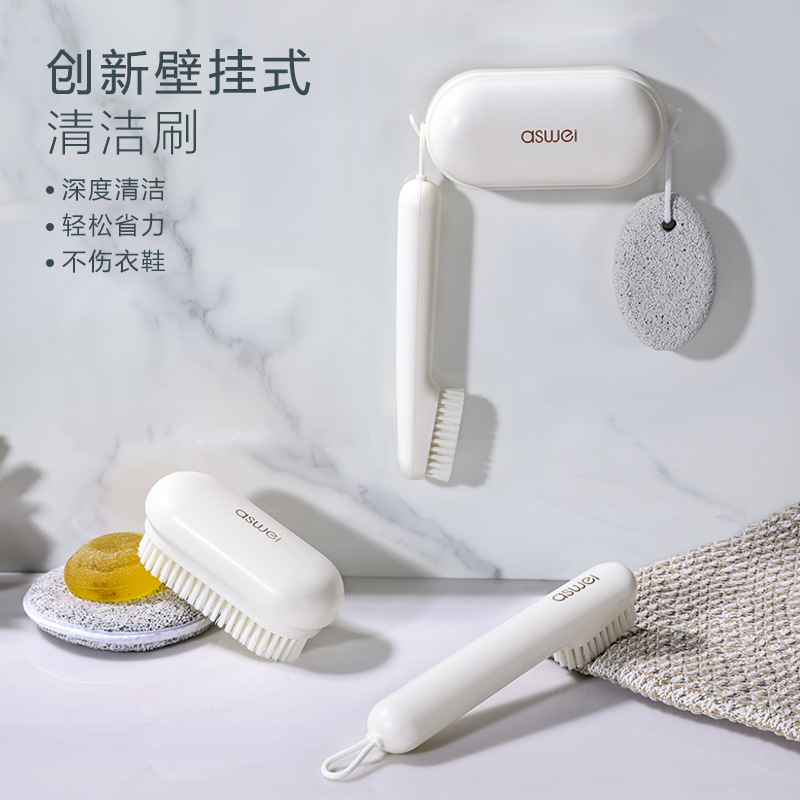 Shoe Brush Does Not Damage Shoes, Soft Bristles, Multifunctional Household Cleaning Laundry Brush, Long-Handled Board Brush, Durable Cleaning Artifact