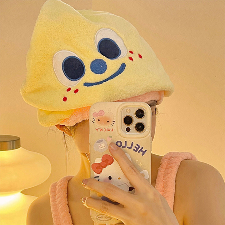 귀여운 목욕타월, 목욕가운, 웨어러블 속건성 목욕스커트, 여성용 전신 감싸기, 가정용 헤어드라이어캡, 기숙사 3종세트 2025