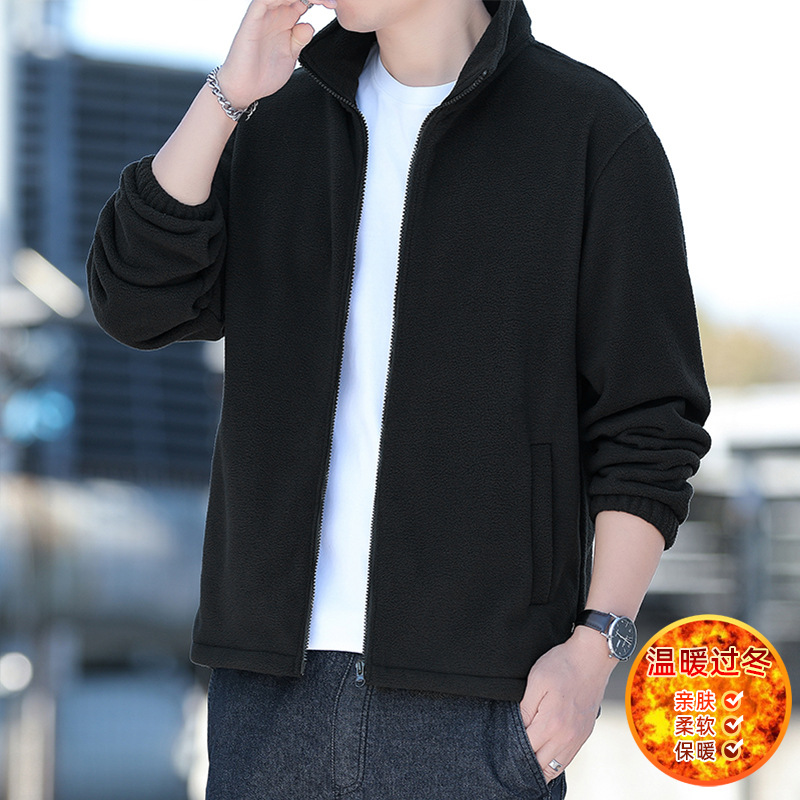 Casual chaqueta de cuello vertical hombre verano nuevo estilo suelto de moda delgado de mediana edad chaqueta casual