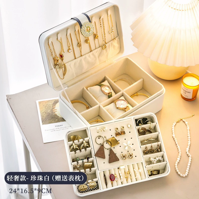 Jewelry Storage Box — High-End Multi-Compartment Organizer, Compact 9‑Cell Ring & Multi‑Slot Case