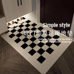 入戸ドアpvc糸床マット白黒棋盤格玄関入り口の耐久性耐磨耗ドアマット