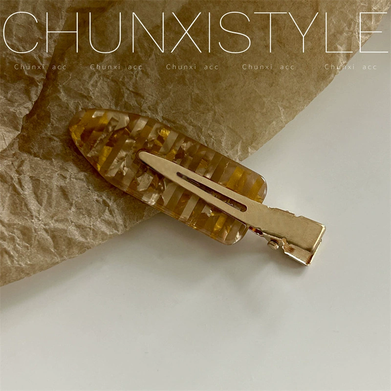 Заколка Chunxi hairgrip для чёлки, узорная смоляная шпилька с металлическим зажимом, 6 см