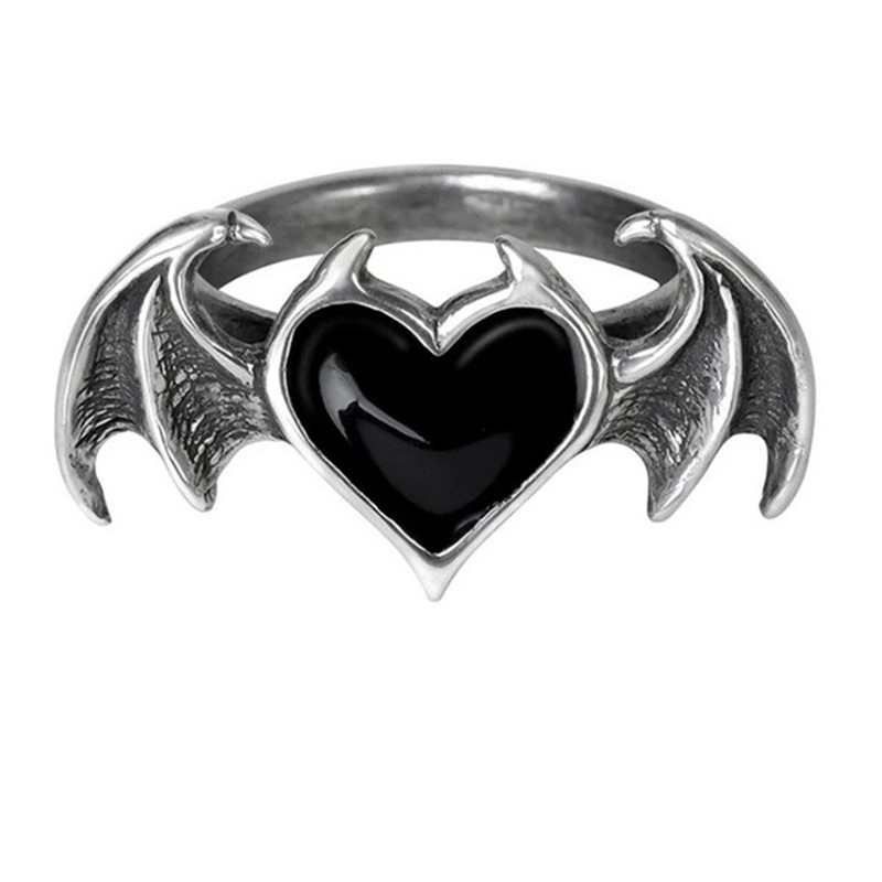 Yunjin europeo y americano transfronterizo nuevo hip hop retro amor anillo personalidad simple fresco frío estilo femenino anillo de fábrica image 6