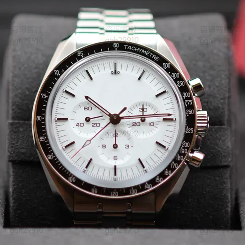 Brand New European Speedmaster Moon Landing Multifunctional Watch Waterproof Mechanical Watch Leather Strap Sports Watch