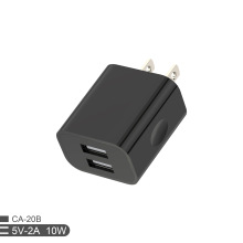 PC外壳5v2.1a 双口电源适配器手机充电器Fcc认证双usb美规充电器