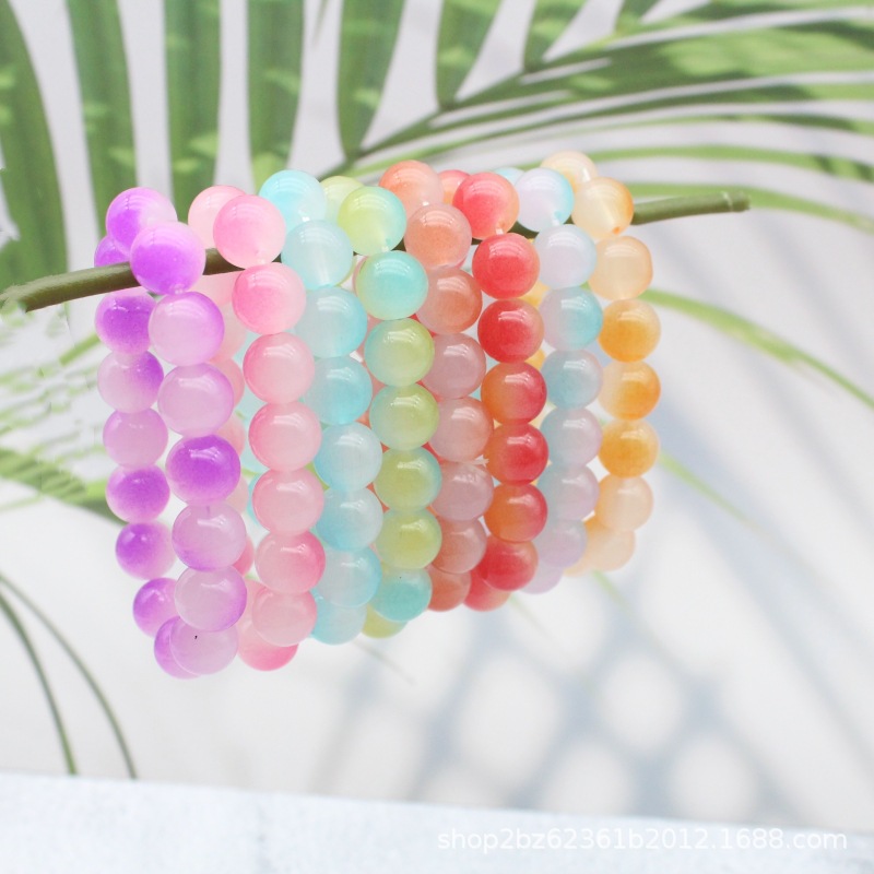 Glass two-color handheld bracelet