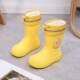 Egg Cartoon Children's Rain Boots for Men and Women Outer Wear Mid-barrel Rain Boots Fashion Belted Waterproof Rubber Shoes Outdoor Non-slip Water Shoes