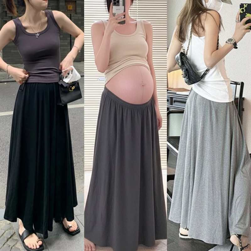 2026 New Spring and Summer Maternity Dress with a Flowy Modal Fabric, Large A-Line Skirt, and No Belly Support 2026 New Spring and Summer Maternity Dress with a Flowy Modal Fabric, Large A-Line Skirt, and No Belly Support