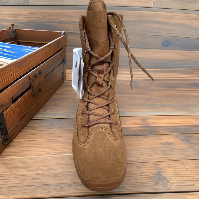 Botas de entrenamiento de combate marrones cuatro estaciones – transpirables, impermeables, antiperforación