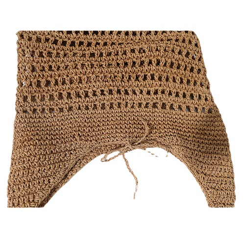  New Large Capacity Grass Woven Bag Korean Style Hollow Casual Single Shoulder Weaving Bag Hand-Held Beach Vacation Sand Bag