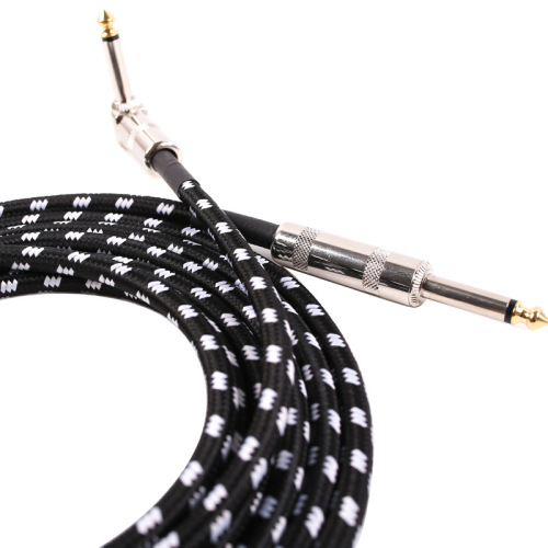 Wholesale 3m electric guitar cable 3m5m6m folk bass performance noise reduction elbow audio electric guitar cable