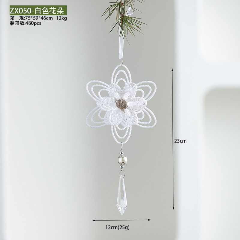 Buscando madera producto transfronterizo nuevo caramelo blanco de Navidad copo de nieve torre mariposa colgante de acrílico colgante de acrílico colgante de acrílico