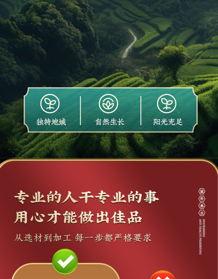 Taizishen Prince Ginseng Dried Root Slices Hand Selected TCM Herbal Tea and Soup Ingredient 160g Bag key features