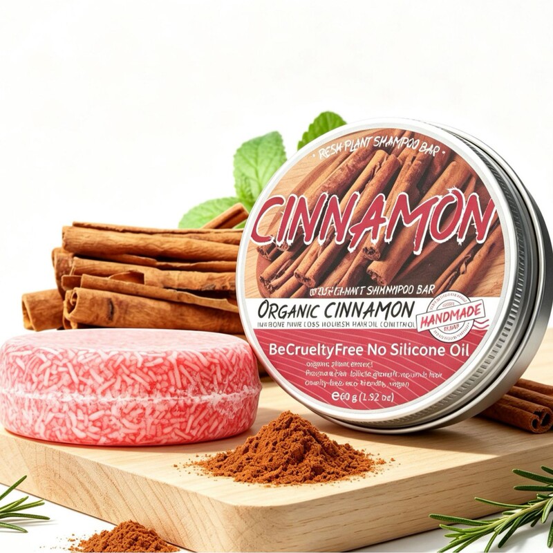 Cinnamon shampoo soap, hair care soap, cross-border best-selling shampoo soap, tea tree, ginger, polygonum multiflorum, lavender, lemon, deep cleansing