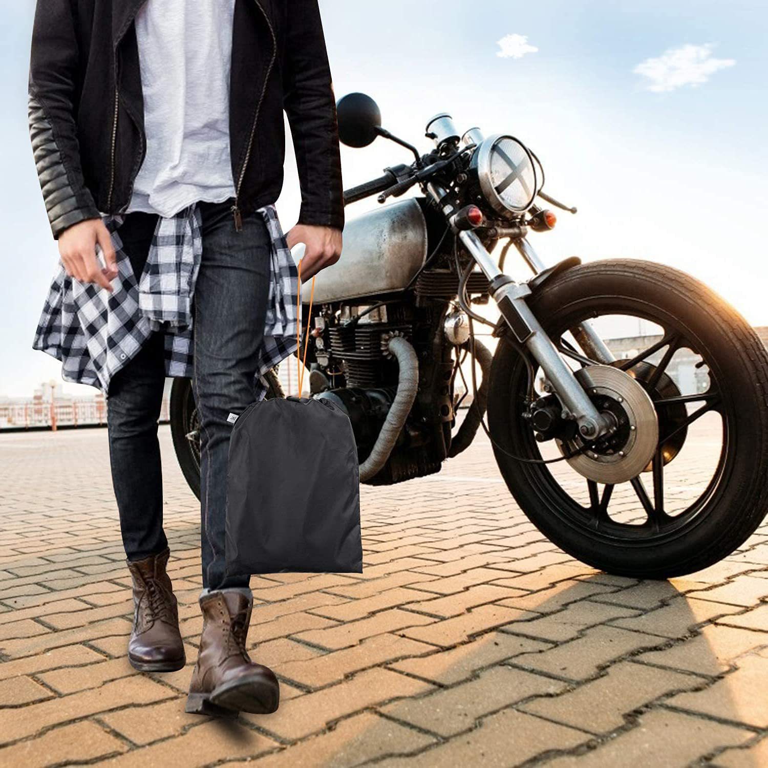Cross-Border 210D Motorcycle Dust Cover Amazon Rainproof, Sunproof, Snowproof and Dustproof Reflective Strip Bicycle
