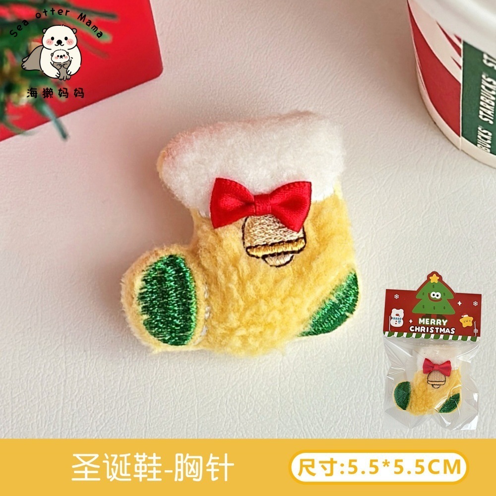 Tengyi original lindo muñeca de peluche de Navidad broche muñeca de dibujos animados decoración broche joyería de niña al por mayor