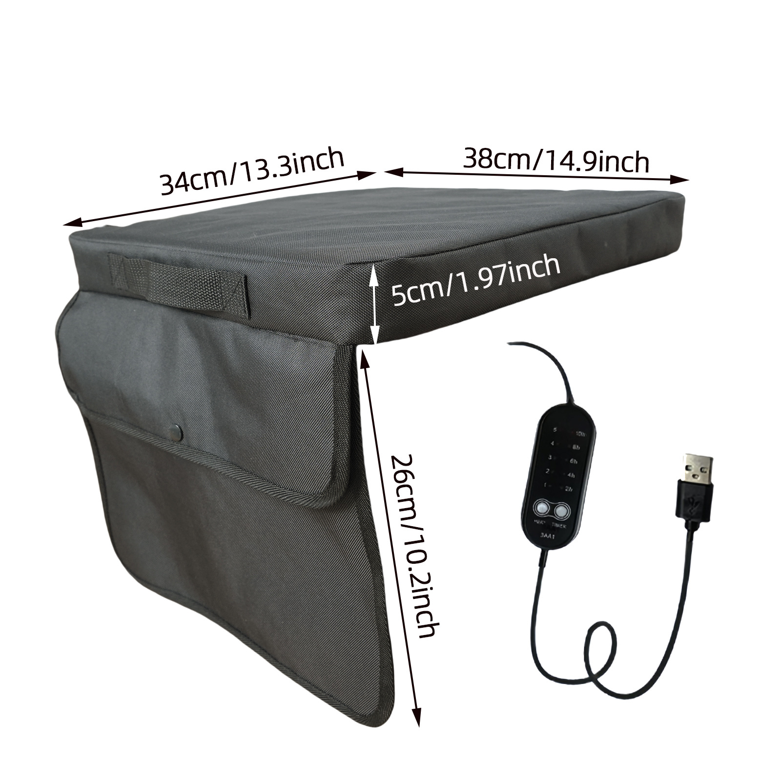 Cojín con calefacción USB para acampar