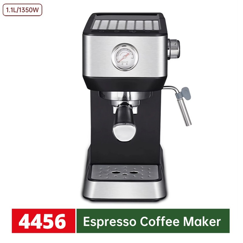 1.1 Liter Stainless Steel Espresso Cappuccino Coffee Machine Cross-Border 1350W Household Electric Coffee Machine