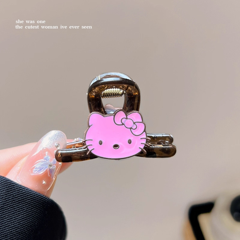 新款ins韩国东大门高品质可爱kitty猫发抓减龄少女抓夹鲨鱼夹发夹|undefined