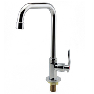 New hexagonal vertical faucet wholesale single Cold large seven-character sink dish basin faucet copper ceramic chip valve core