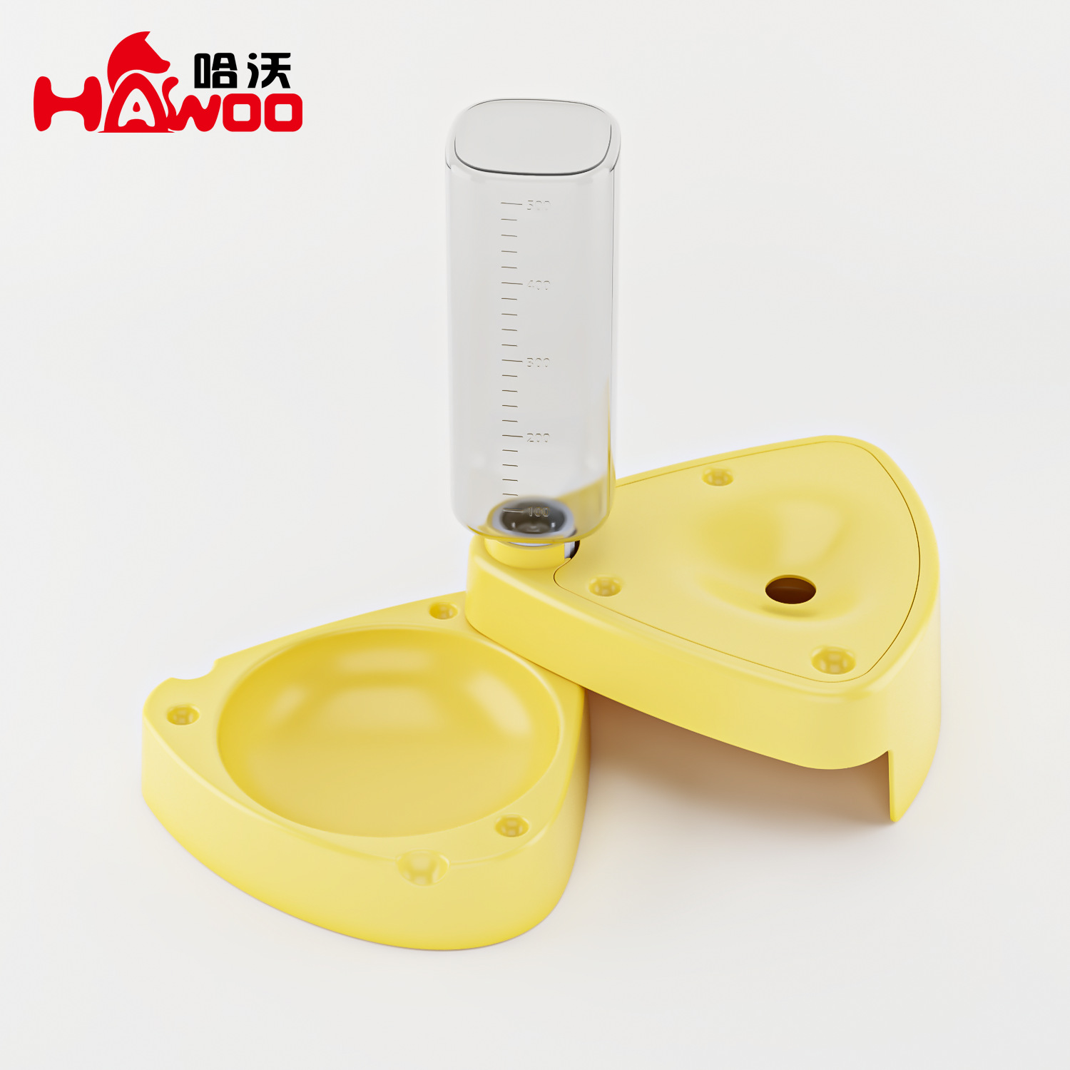 alimentador de agua automático para gatos, cuenco de queso plegable a prueba de polvo con botella de agua de escala, cuenco para gatos para mascotas al por mayor