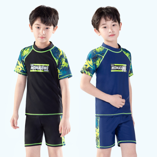 Momasong children's swimsuit, big boy, student swimsuit, teenager fat child split swimsuit and swimming trunks suit