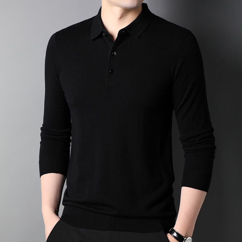 두꺼운 100 스웨터 남자 옷깃 스웨터 새로운 PUYUAN 스웨터 올 매치 니트베이스 셔츠탑