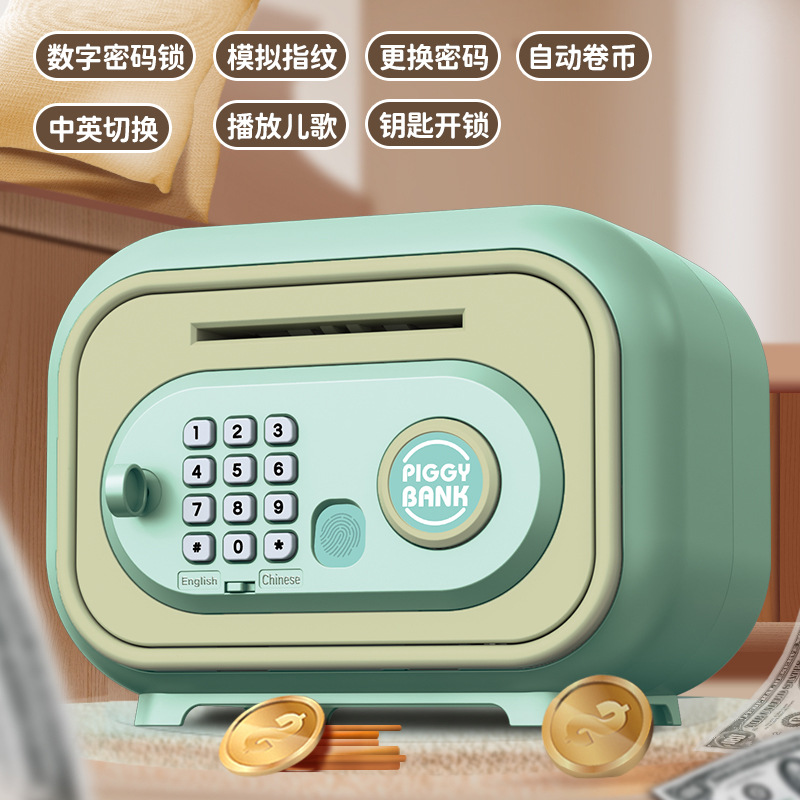 Nuevos productos transfronterizos, caja de ahorro de huellas dactilares accesible, caja de seguridad, caja de ahorro, juguetes de regalo de cumpleaños para niños