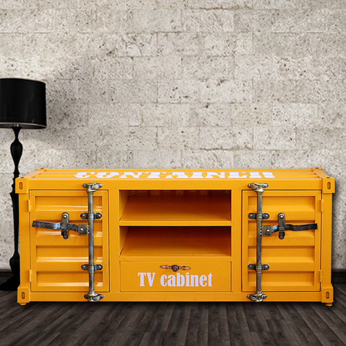 Industrial style container cabinet storage cabinet wrought iron bedside table decorative creative ornaments small cabinet small storage cabinet