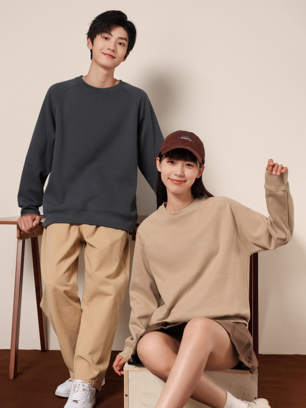 Otoño e Invierno Terry cuello redondo suéter promoción guía de compras ropa de trabajo grupo publicidad camisa cultural personalizado impreso LOGOTIPO