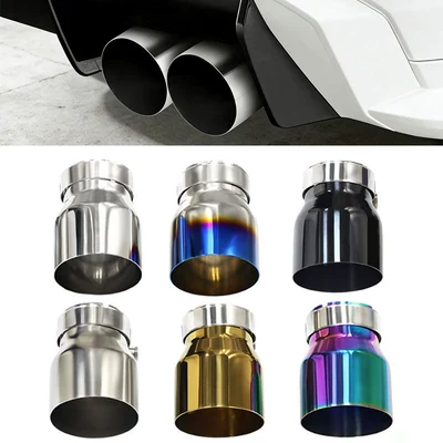 Suitable for Bmw 3 Series 4 Series M2 M3 M4 Direct Plug-In Stainless Steel Blue-Black Iridescent Tailpipe Exhaust Pipe Modification Decorative Pipe