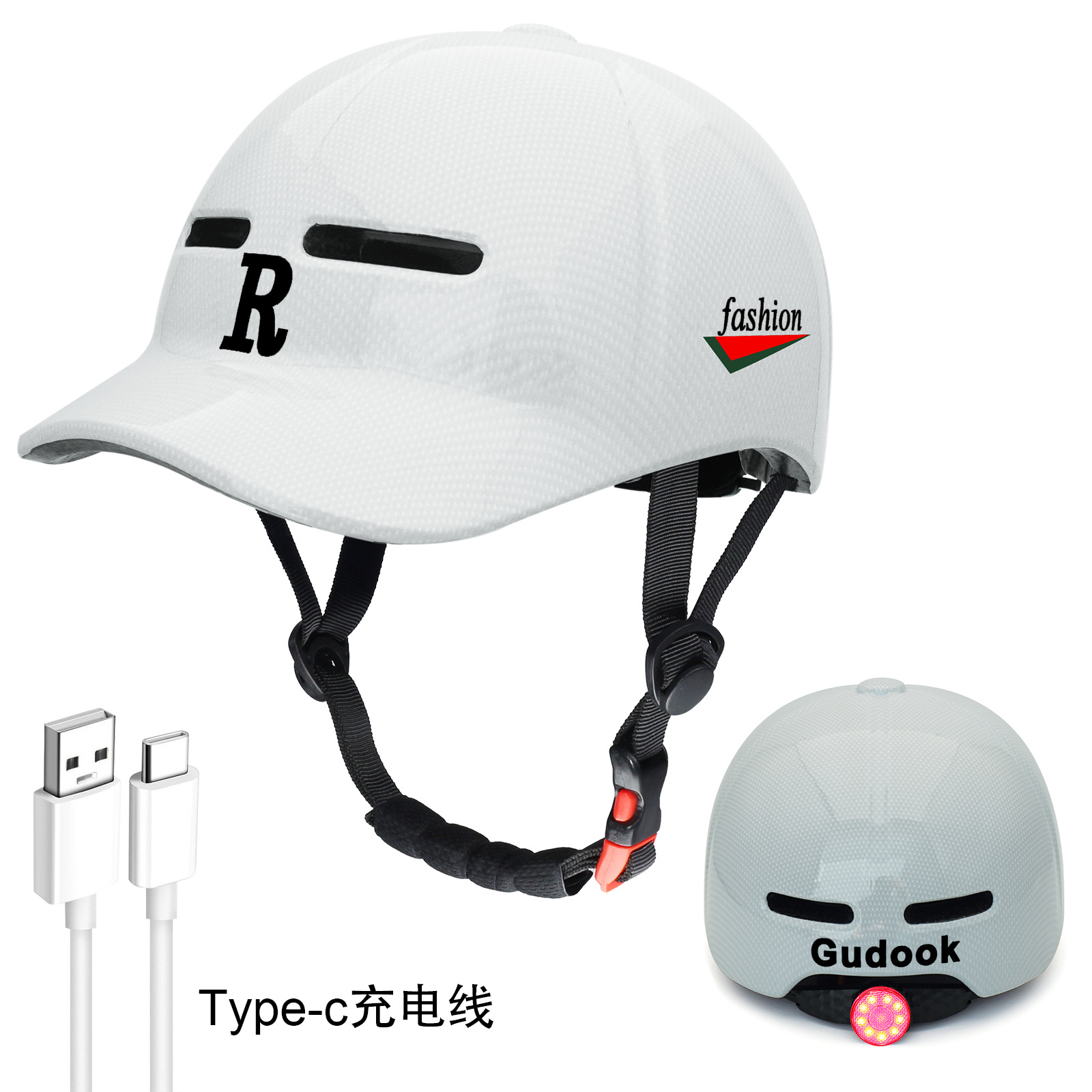 Gorro de pico de pato moldeado de una pieza para ciclismo, desplazamientos, casco para scooter eléctrico para todas las estaciones, patineta, patinaje sobre ruedas, béisbol