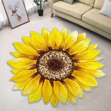 新款3D立体花朵防滑水晶绒地毯现代简约客厅装饰垫卧室床边地毯