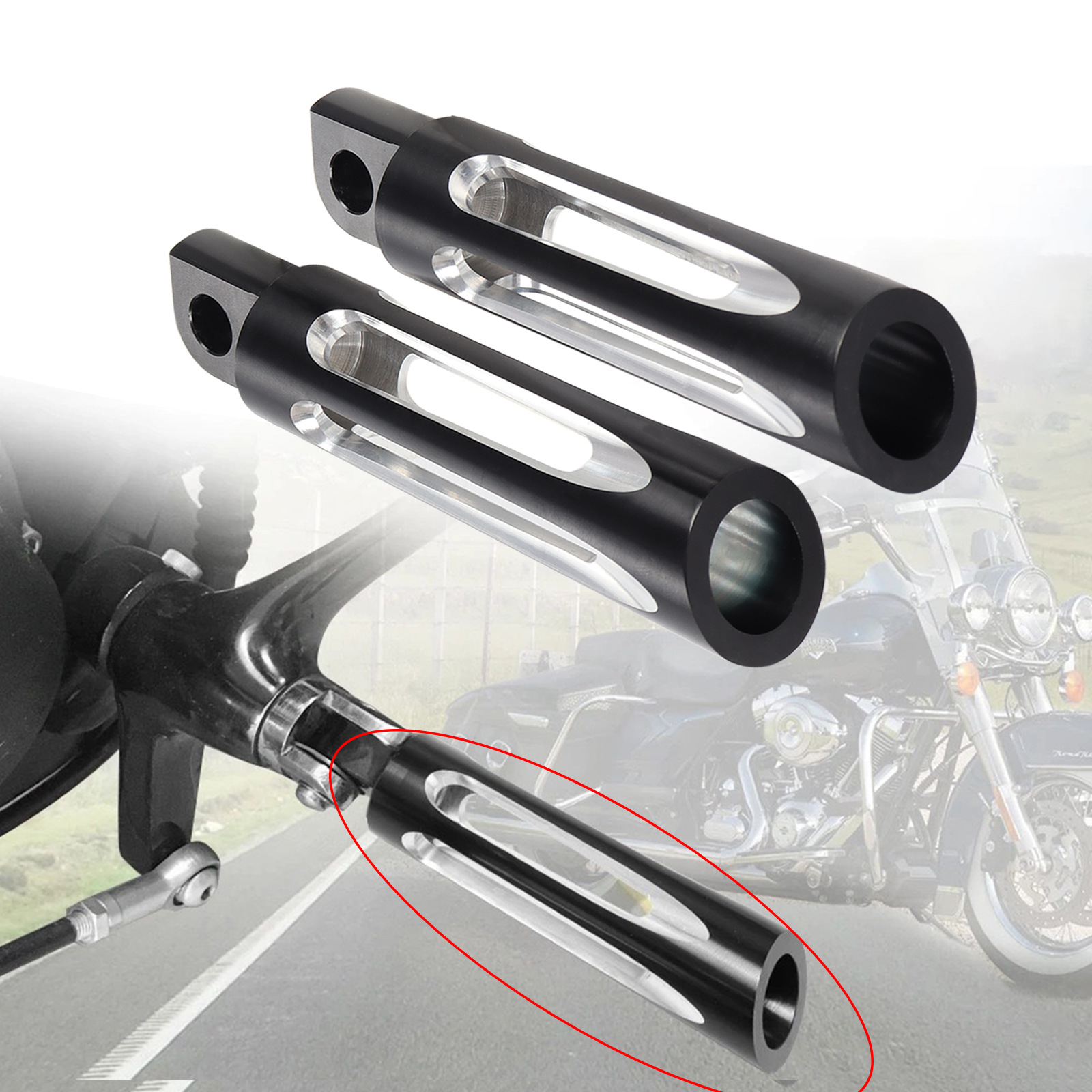 Suitable for Harley CNC modification retro hollow pedal XL883 1200 X48 72 large glide