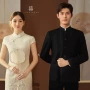 订婚春秋季立领结婚中山装